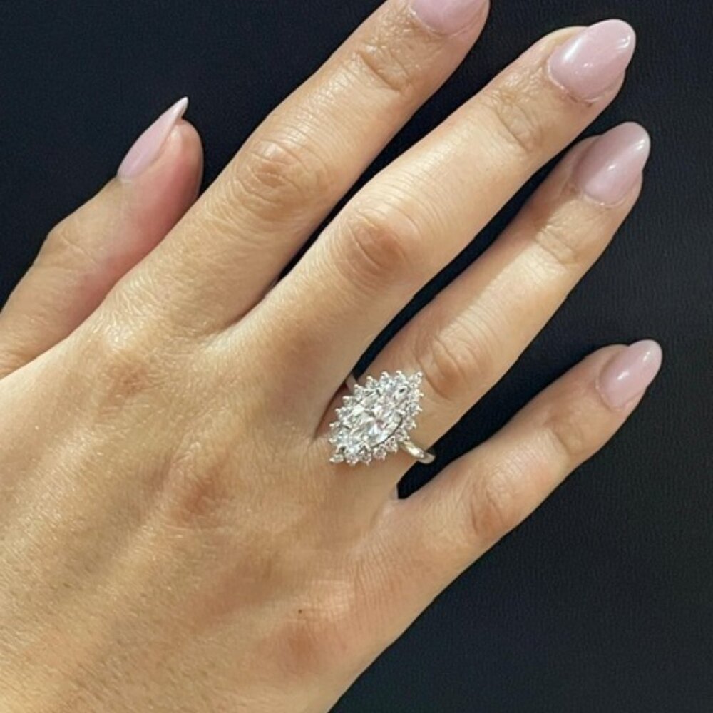 3 Carat Pear Shape Lab Diamond Ring